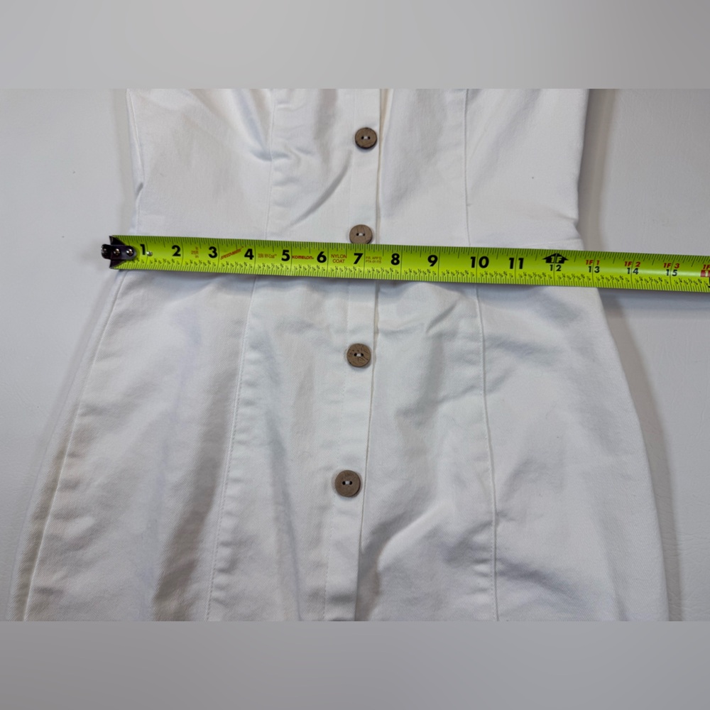 Blashe button down white pencil dress small sleeveless straps (bin GG54) - Picture 5 of 10